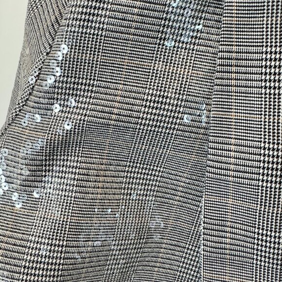 BRAND NEW Sequin Plaid Blazer, Size 1X Women's - Picture 1 of 5